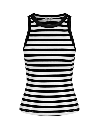 MbyM Jaxson-M Top - White Black Striped