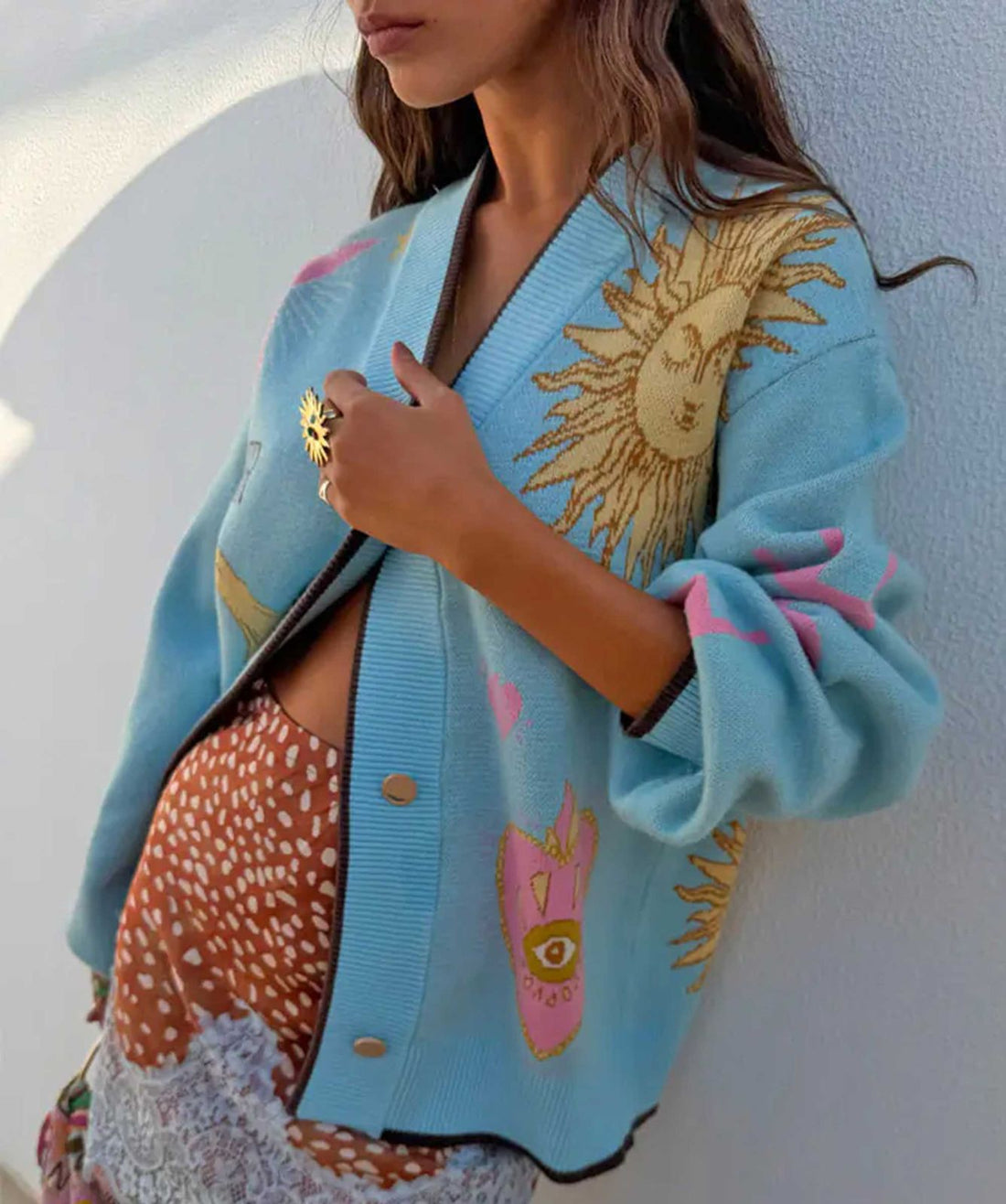 NFD Mystical Cardigan in Blue