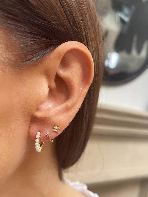 Olia Jewellery Henrietta Pearl Earrings - Gold