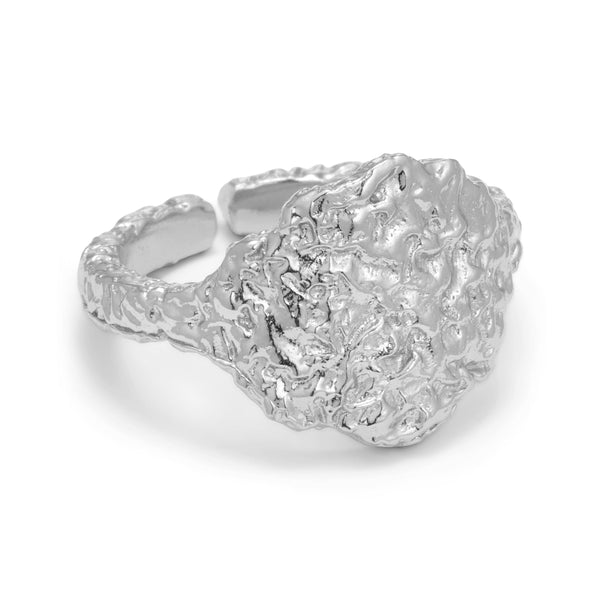PURE By Nat Silver Foil Adjustable Ring