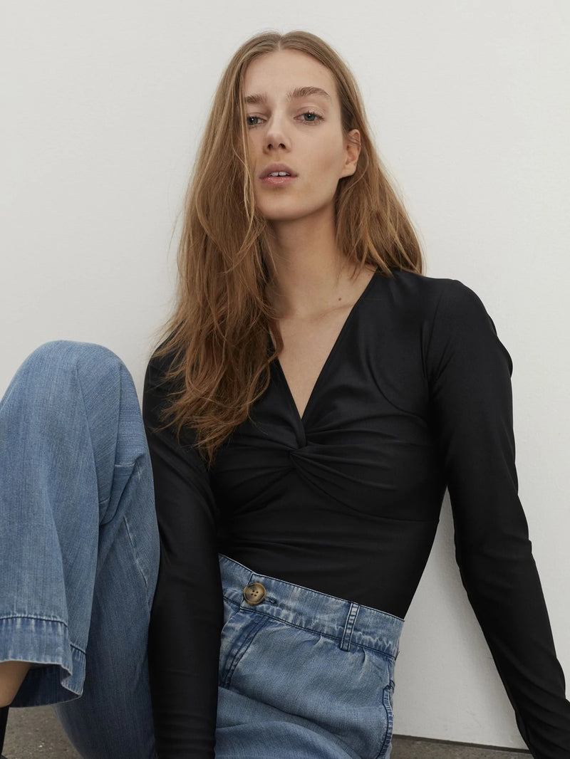 Sofie Schnoor Long Sleeve Bodysuit - Black