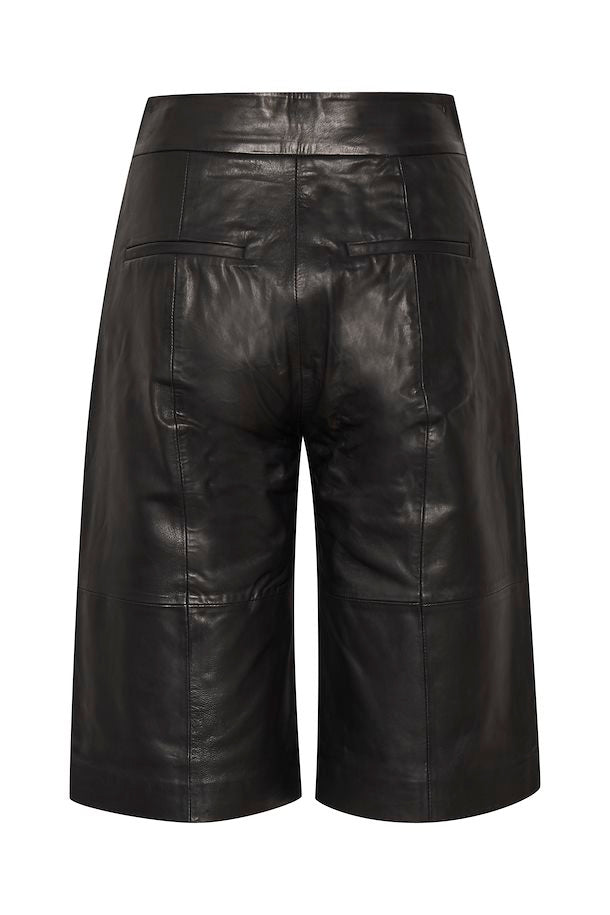 InWear Charlee IW Black Leather Shorts