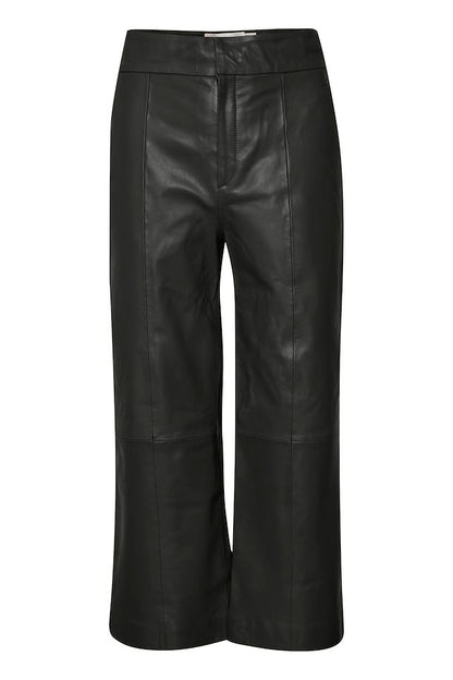 InWear Karleen IW Leather Long Black Cullotte