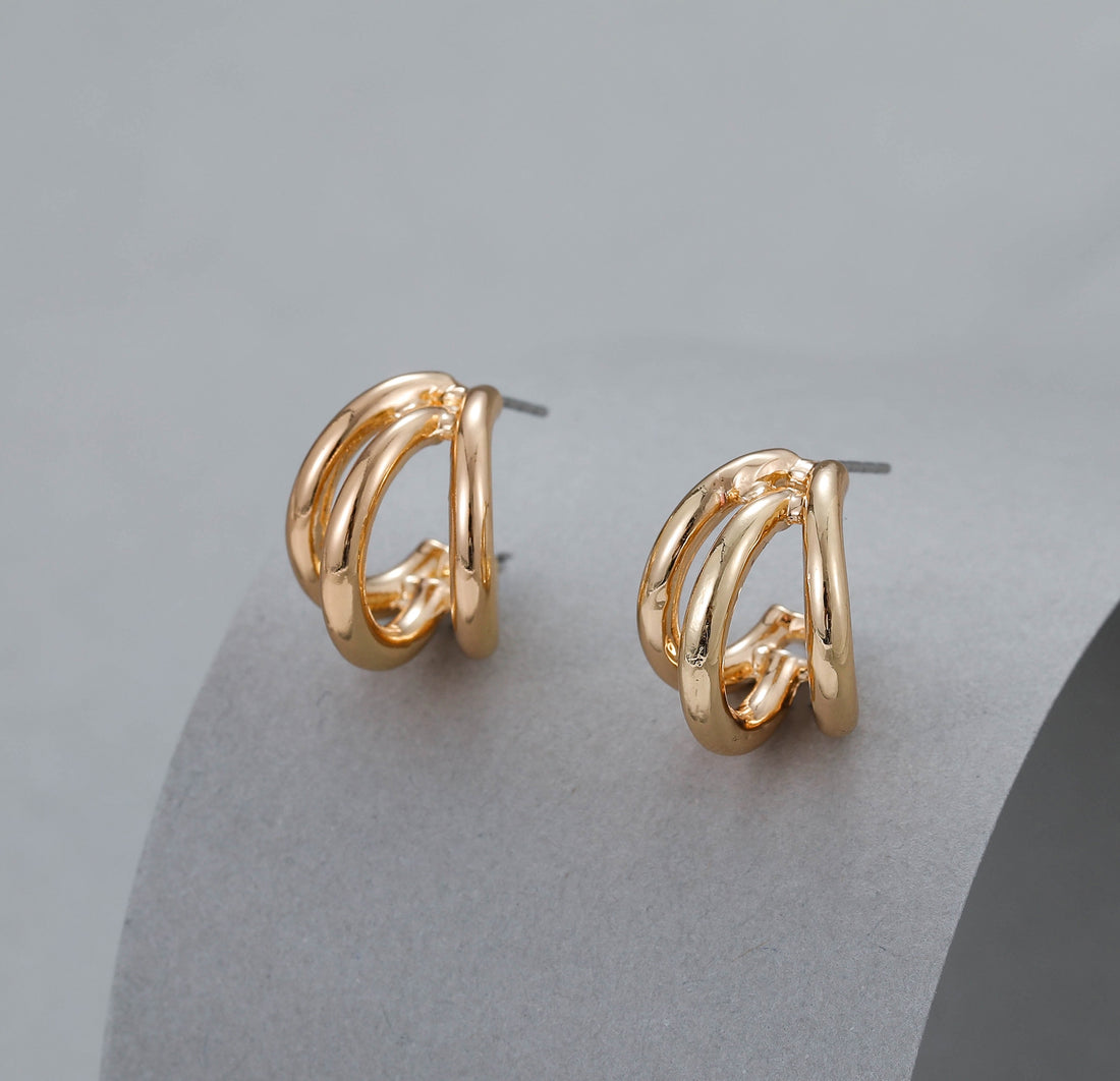 Gold Shell Hoop Earring