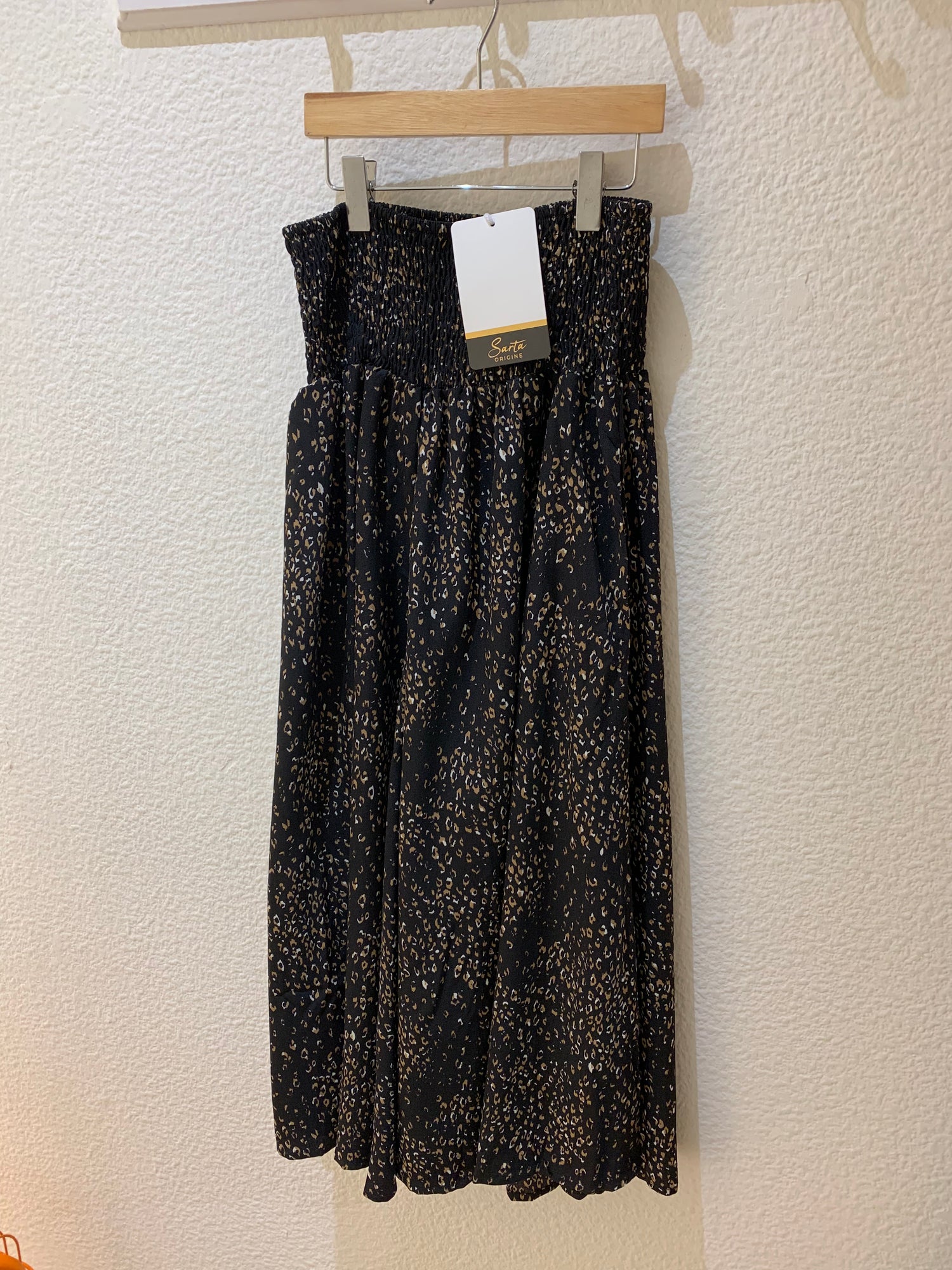 Speckled Animal Print Palazzo Trouser